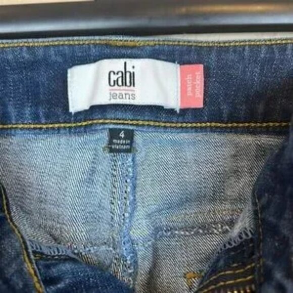 CABI The Patch Pocket Wide Leg Jeans Style 4151 Size 4 - Picture 2 of 5